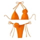thumbnail image 1 of Conjunto traje baño flores 3D para mujer Traje baño piezas Top con cuello halter, 1 of 5