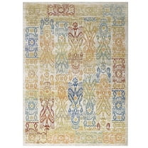 Modway Solimar Distressed Southwestern Aztec 5x8 Area Rug in Multicolored