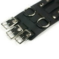 thumbnail image 2 of Studded Wrist Cuff Watch Band with Four Rings and Studs - Black, 2 of 3