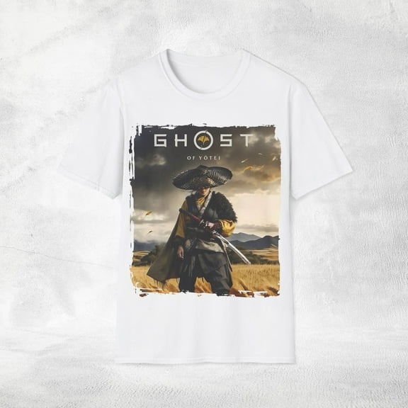 Ghost of Yotei Samurai T-Shirt, Game Lover Tee, Fashion Cotton Tops