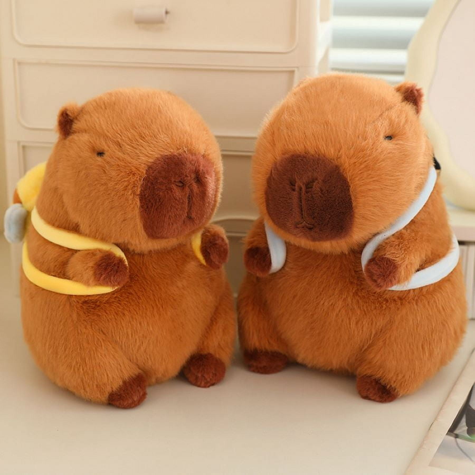 3pcs Capybara Stuffed Animal Plush with Turtle Backpack/Bee Bag/Oyster Shoulder Bag, 9in Soft Capybara Plushies Toy Doll for Festival Gift Party Favors Room Decor