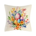 thumbnail image 2 of HongHeng Clearance Under $2.00 18IN Easter Pillow Covers Spring Easter Throw Pillow Covers Easter Bunny Eggs Cushion Covers Pillow Cases for Home Outdoor Sofa Couch Decoration Linen Fabrics, 2 of 6
