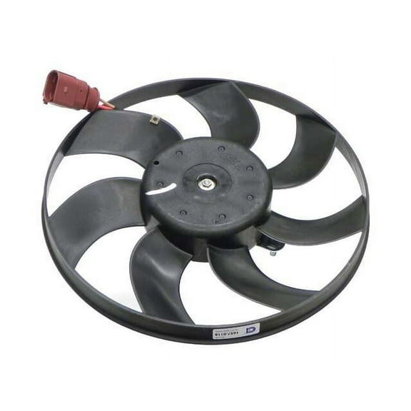 Right A/C Condenser Fan Assembly - Compatible with 2010 - 2014 Volkswagen Golf 2011 2012 2013