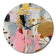 thumbnail image 2 of Designart "Geometric in Pink and Grey III" Modern Oversized Wall Clock, 2 of 5
