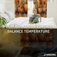 thumbnail image 3 of Fsddascl Orange Pumpkin Fall Blackout Curtains for Bedroom/Living Room, Thermal Insulated Kitchen Curtains, Thanksgiving Maple Eucalyptus Autumn Grommet Darkening Window Treatment Drapes 42"x84"x2, 3 of 6