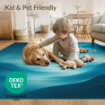 thumbnail image 4 of ODIKA 5'x7' Washable Area Rug Midnight Blue Deep Serene Waves Design Elegant Flowing Lines and Tranquil Moon Motif for Small Living Room, Bedroom, Easy Care, Non-Shedding, Pet Friendly, 4 of 7