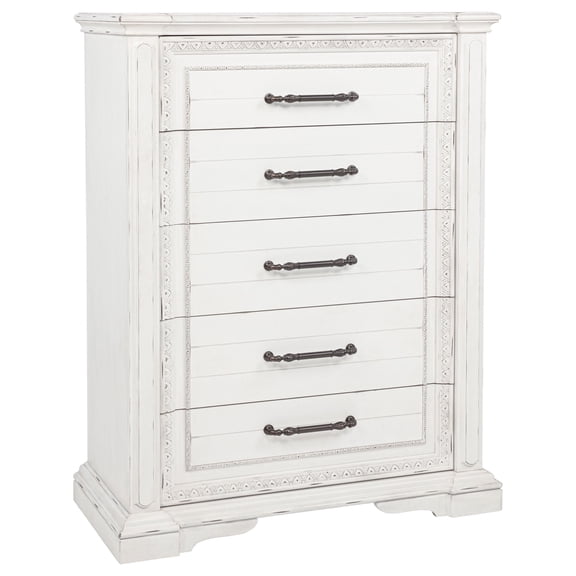 Coaster McKinney 5-Drawer Bedroom Chest of Drawers, Vintage White