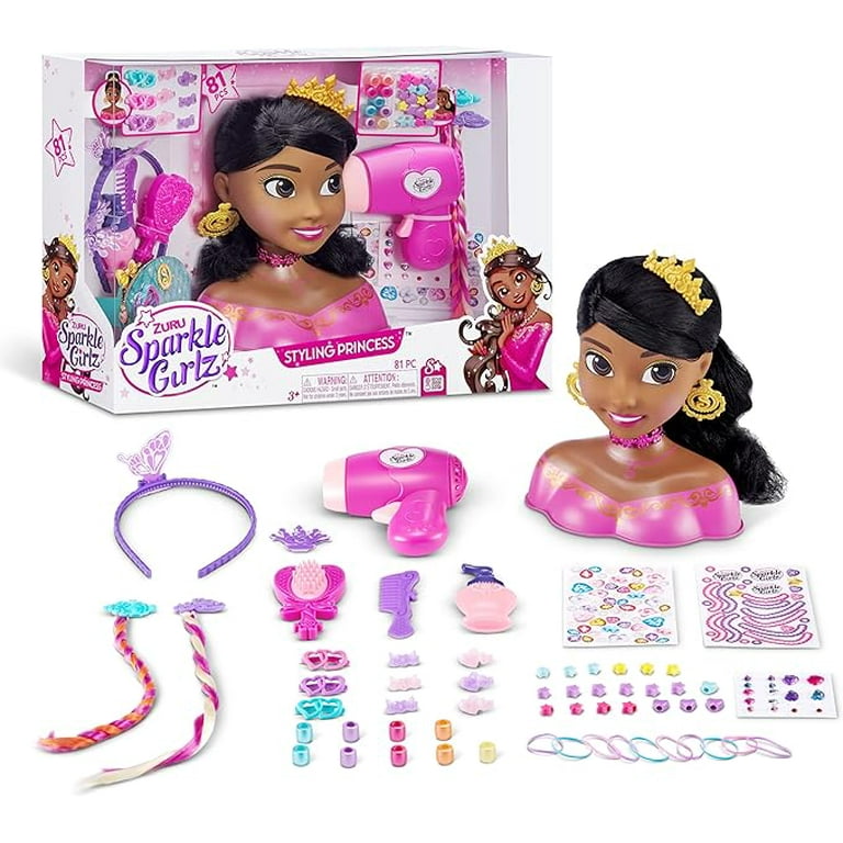 Sparkle Girlz Styling Head - Brunette by ZURU Comes with Nail
