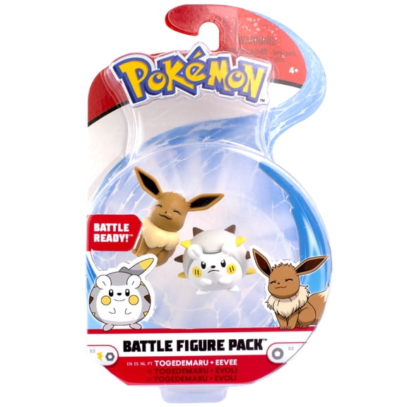 Pokemon Togedemaru and Eevee 2 inch Action Figures Pack for Trading Card Games