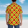thumbnail image 4 of Sikiie Music Colors Print Men's Hawaiian Shirt, Summer Beach Button Pocket Short Sleeve T-Shirt,, 4 of 7