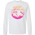 thumbnail image 3 of Inktastic Glacier National Park Montana Pink Mountains Long Sleeve T-Shirt, 3 of 5