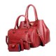 thumbnail image 3 of Juego de 5 uds. de bolsos de hombro, bolso con cadena, conjunto de bolsos de cuero PU para mujer, cómodo bolso de moda práctico y duradero, tarjetero Rojo Yinane Bolso de mujer, 3 of 8
