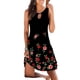 thumbnail image 4 of Estampado de moda cuello redondo vestido sin mangas vestido delgado mancha Eccomum Azul Flor Blanca XL, 4 of 4