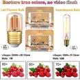 thumbnail image 3 of 12 Pack Mini Tubular Led Light Bulb,1w T28 Edison Led Filament Bulb E27 Screw Base 2200k Super Warm White Light Bulb(amber Glass)220v[energy Class A++, 3 of 3