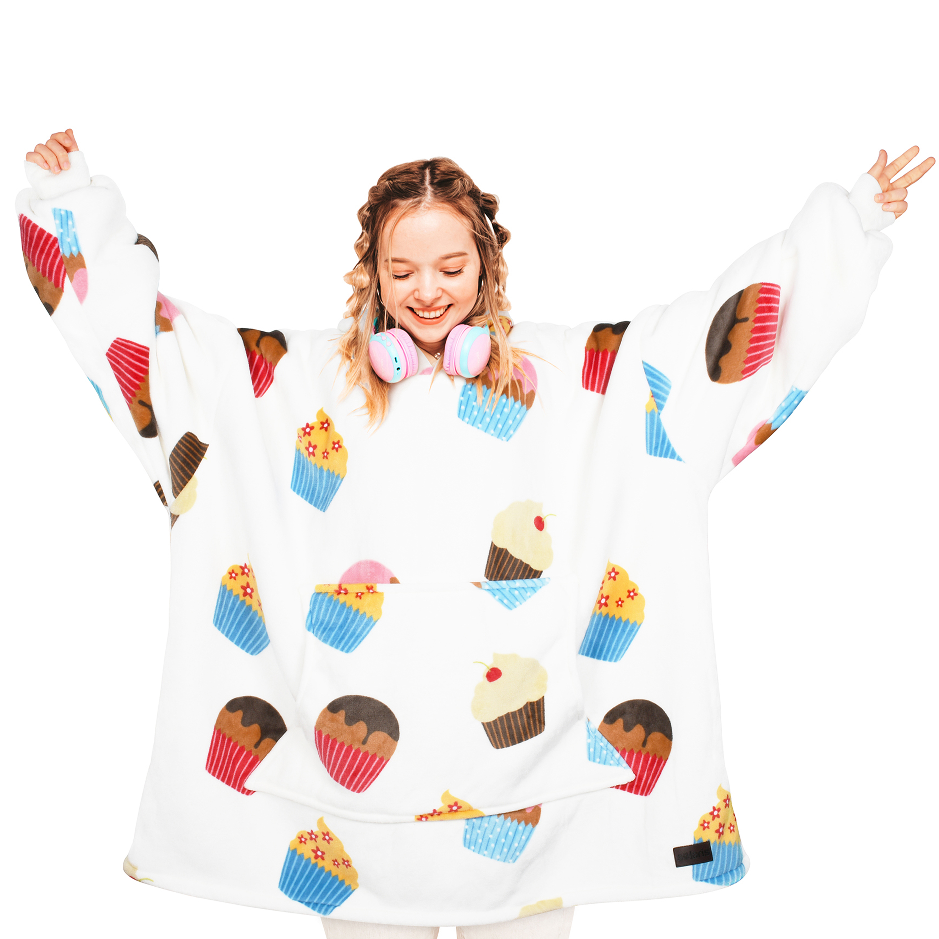 Solaris Oversize Sherpa Christmas Wearable Blanket Hoodie Sweatshirt (Women's Men's)