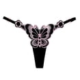thumbnail image 1 of Tanga ajustable de talla grande con bordado de seducción 2D de mujer con lencería sexy de colores de mariposa, 1 of 4