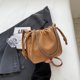 thumbnail image 1 of Bolso de hombro tipo cubo con pliegues para mujer, estilo retro, moderno, de verano, con cadena, tipo bandolera, 1 of 6