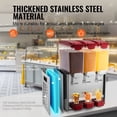 thumbnail image 5 of Commercial Beverage Dispenser 10L x 3 Tanks Cold Juice Ice Drink Dispenser, 5 of 7