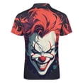 thumbnail image 5 of Psychedelic Clown Joker Men Zipper T-shirt Summer Casual Short Sleeve T-shirt Top, 5 of 7