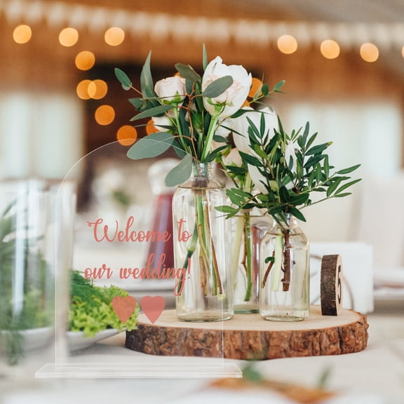 WHAMVOX 5Pcs Acrylic Wedding Table Decoration Arch Shape for Special Occasions
