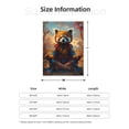 thumbnail image 5 of Sikiie Prairie Meditating Raccoon Cozy Flannel Fleece Throw Blanket: Lightweight & Thick for All Seasons - Perfect for Women, Men, & Kids"50"x40", 5 of 6