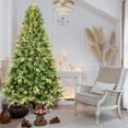 thumbnail image 2 of Mayhihi 4FT Pre-lit Artificial Small Christmas Tree with 150 Lights, Xmas Tree for Home Office Party Decor, 636 PE & PVC Mixed Branch Tips, Foldable Stand, Easy Assembly, 2 of 7