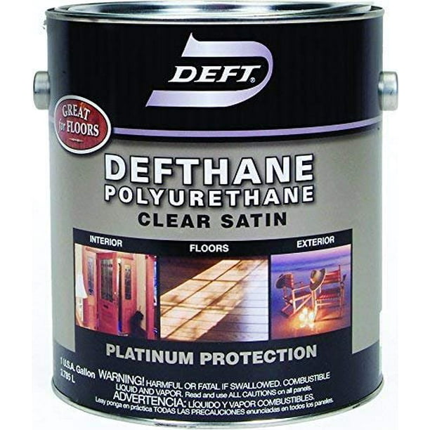 Deft Polyurethane Interior/Exterior Satin Amber Hue Colored 1 Gl
