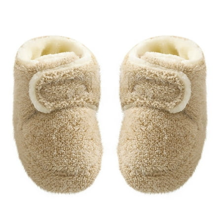 

Tarmeek Unisex Fleece Cotton Booties Cozy Fleece Booties Winter Warm Socks Newborn House Slipper 0-24M