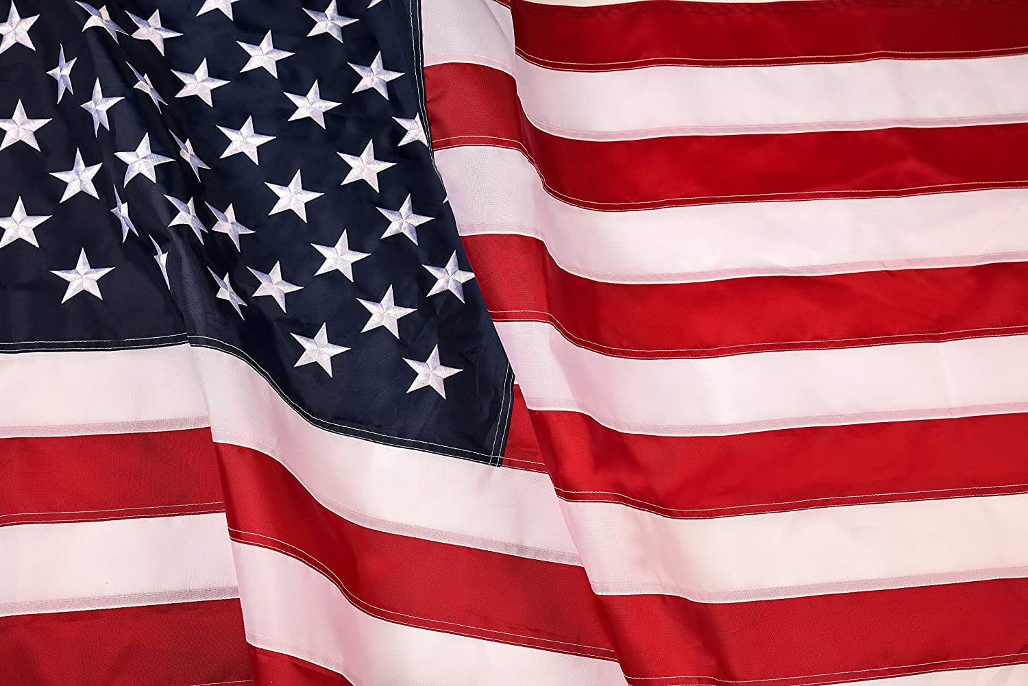 American Flag 6x10 Ft Outdoor Usa Heavy Duty 300d Nylon Us Flags With Embroidered Stars Sewn Stripes And Brass Grommets Walmart Com Walmart Com
