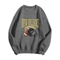 thumbnail image 3 of Football Team City Sweatshirts for Women Fall Winter Long Sleeve Crewneck Football Graphic Sweatshirt Pullover Tops, 3 of 5