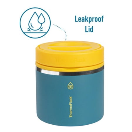 ThermoFlask 20oz Insulated Food Jar, 2-pack Blue - Yellow , New in Box