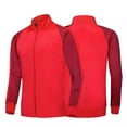 thumbnail image 6 of Guluxicc Mens Athletic Jackets with Pockets Color Block Mock Neck Full Zipper Long Sleeve Gym Workout Jackets for Running Everyday Fall Winter, 6 of 6