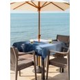 thumbnail image 4 of Square Outdoor Tablecloth with Umbrella Hole Navy Blue Grey Outside Table Cloth Waterproof Patio Table Cover Modern Ombre Oil Painted Abstract Art Zipper Tablecloths for Picnic Camping 60x60 Inch, 4 of 8