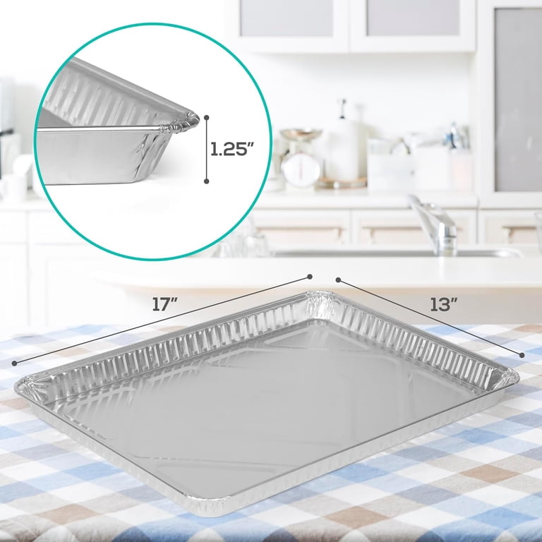 Disposable Aluminum Foil Cookie Sheets 13 X 17 Inch 5-Pack photo 5