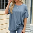 thumbnail image 7 of Besolor Women's Oversized T-Shirts Short Sleeve Crewneck Summer Tops Casual Loose Basic Blouse Trendy Clothes, 7 of 7