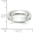 thumbnail image 3 of 10K White Gold 5mm Light Weight Half Round Band Ring Size 5.5, 3 of 7