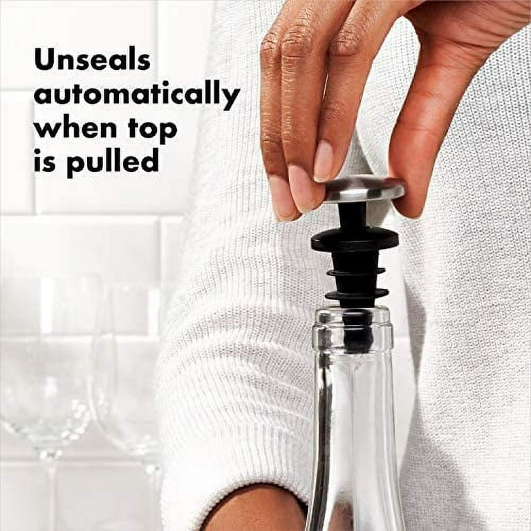 OXO Good Grips Wine Stopper and Pourer Combination Stainless Steel -  Kitchen & Company