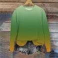 thumbnail image 4 of Hvobtty Toddler Sweatshirts, Toddler Fall Tops, Toddler Kids Girls Boys Fashion Gradient Long Sleeve Crewneck Sweatshirt Pullover Top Green 9-10 Years, 4 of 5