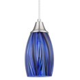 thumbnail image 1 of Lámpara colgante Karyfine Mini Art Glass para cocina, color azul oscuro, 1 of 7