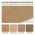 thumbnail image 6 of 2' x 4' Entryway Rug, Boho Small Area Rug, Machine Washable, Woven Rug, Non-Slip, Vintage Design, Pet Friendly, Soft Faux Fibre, for Indoor Entryways, Bedroom, Kitchens, Front Doors, Light Taupe, 6 of 8