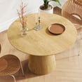 thumbnail image 2 of 43 inch circular dining table, modern minimalist round table, MDF grain dining table, one handle and two packs, 2 of 13