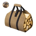 thumbnail image 3 of Riwesomey Portador de leña Plegable Portador de troncos de lona Bolsa de transporte de encerada grande Bolsa de impermeable con asas para Jardín y Patio Riwesomey TO002304-00, 3 of 6