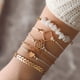 thumbnail image 2 of Pulsera Geometric Gravel Hueco Pulseras de cadena de seis piezas, 2 of 8