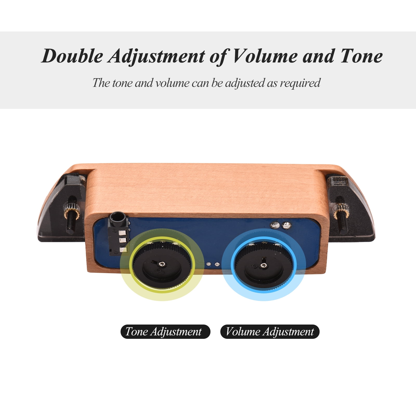 Passive Soundhole Pickup RG-S3 Acoustic Guitar Magnetic Pickup Beech Wood Passive Magnetic Soundhole Pickup No Battery/Drilling Required