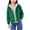 Green, variant on QQAMB Girls Hoodies Fleece Lined Zip Up Solid Color Jacket Loose Outerwear Sweatshirts Winter Warm Coats with Pockets,10 Years