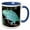 Blue/White, variant on 3drose, Nosy Be Blue Phase Panther Chameleon Lizard - Na02 Dno0268 - David Northcott, 15oz Mug