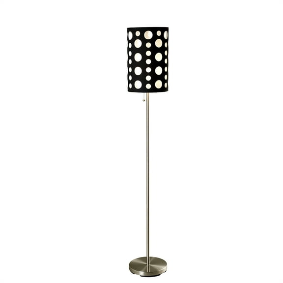 Ore Furniture 9300F-BK-WH 66 in. Modern Retro Black-white Floor Lamp