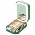 thumbnail image 3 of Caja Almacenamiento Maquillaje Con Espejo LED Estuche Cosméticos Portátil Regulable () Verde, 3 of 4