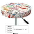 thumbnail image 4 of Lsque Passport Stamp Round Bar chair cushion covers Velvet Fabric Premium Comfort Protects from Scratches and Stains for 14-17 Inch Chair- 12 inch, 4 of 7
