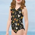 thumbnail image 3 of SEANATIVE One-Piece Kids Swimsuits for Girls Sunflower Cock Sleeveless Swimwear Bathing Suits Durable Kids Swimsuit Coverup Size 13-14 Years Old, 3 of 7